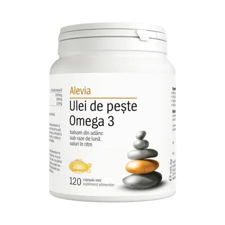 memorie si concentrare - ULEI de PESTE OMEGA 3, 1000mg capsule moi, Alevia