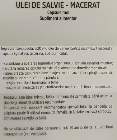 ULEI DE SALVIE MACERAT capsule moi, Hofigal la Nana Plafar [1]