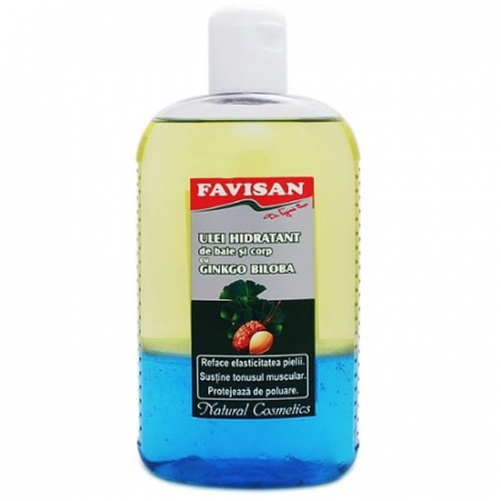 Ulei hidratant de baie si corp cu Ginkgo Biloba, 300 ml, Favisan
