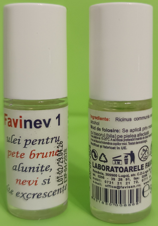 Ulei pentru alunite si nevi Favinev, 5 ml, Favisan la Nana Plafar [1]