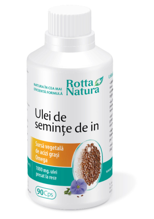 OMEGA 3 6 9 ULEI de SEMINTE de IN 1000mg Rotta Natura la Nana Plafar [1]