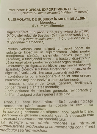ULEI VOLATIL DE BUSUIOC IN MIERE DE ALBINE 30 MONODOZE, Hofigal [2]
