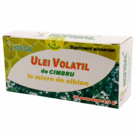 sanatatea sistemului gastrointestinal - ULEI VOLATIL DE CIMBRU IN MIERE DE ALBINE 30 MONODOZE Hofigal