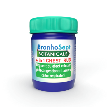 raceala si gripa uz extern - UNGUENT  Chest Rub Decongestionant BronhoSept, 25 g, Justin Pharma la Nana Plafar