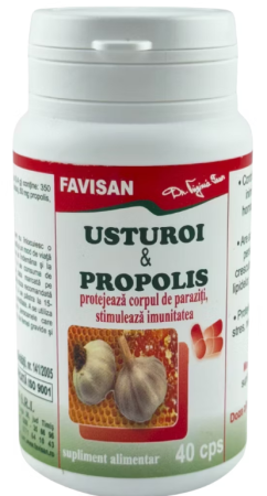 Glicemie - Usturoi & Propolis, 40 capsule, Favisan