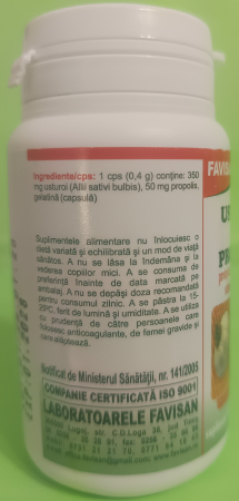 Usturoi & Propolis, 40 capsule, Favisan [2]