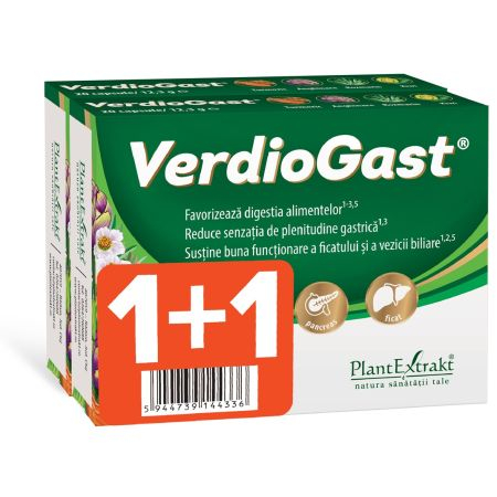 balonare - VerdioGast® - Enzime Digestive 20 capsule PlantExtrakt la Nana Plafar
