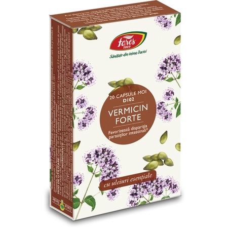 paraziti intestinali copii - Vermicin Forte, 20 capsule moi, Fares