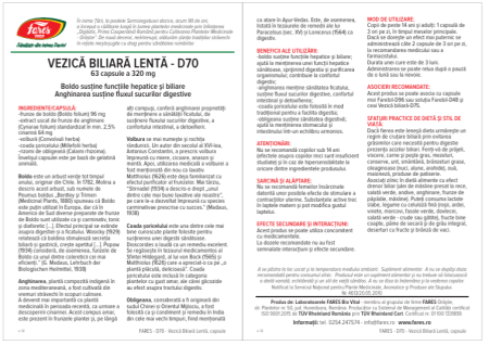 VEZICA BILIARA LENTA D70, 63 capsule, Fares [3]