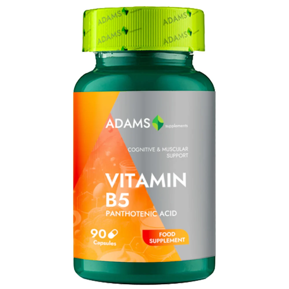 Vitamin B5 Panthotenic Acid, 90 capsule, Adams Supplements la Nana Plafar