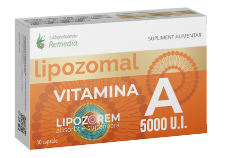 vitamine - Vitamina A lipozomala, 5000 U.I, 30 capsule, Remedia la Nana Plafar