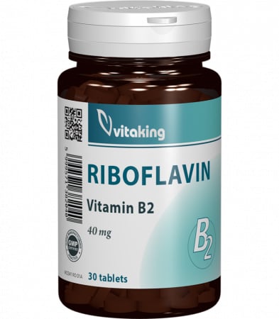 regenerare celulara - Vitamina B2 (riboflavina) - 40mg - 30 comprimate, Vitaking
