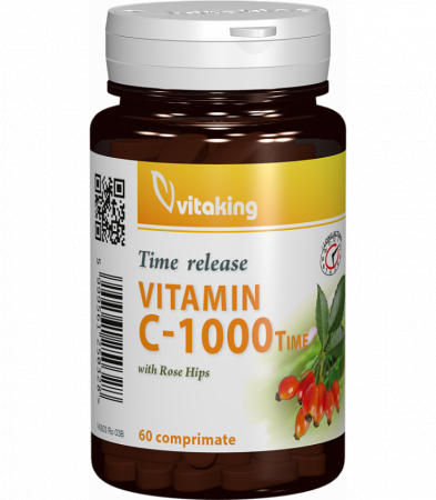 vitamine - Vitamina C 1000 mg cu absorbtie lenta - 60 comprimate, Vitaking