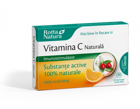Imunitate adulti - VITAMINA C Naturala 30 comprimate masticabile, Rotta Natura la Nana Plafar