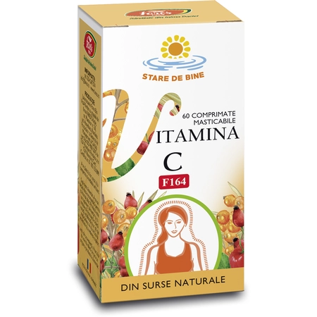 tonice - Vitamina C naturala F164, 60 comprimate masticabile, Fares