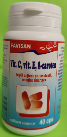 STIL de  VIATA - Vitamina C, Vitamina E si Beta-Caroten 40 capsule, FAVISAN