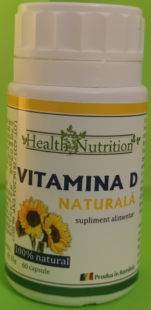 VITAMINA D Naturala, 60 capsule, Health Nutrition la Nana Plafar [2]