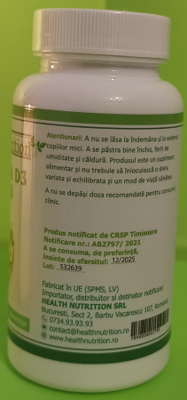 VITAMINA D3 2000 IU, 60 capsule moi, Health Nutrition la Nana Plafar [2]