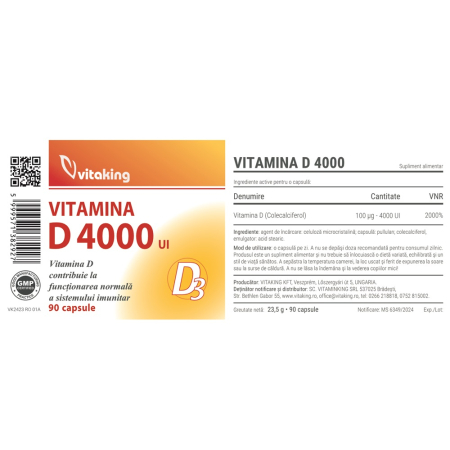 VITAMINA D3, capsule Vitaking [1]