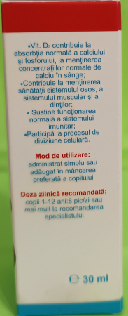 VITAMINA D3, copii 1-12 ani, 30 ml, favisan la Nana Plafar [4]