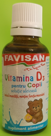 VITAMINA D3, copii 1-12 ani, 30 ml, favisan la Nana Plafar