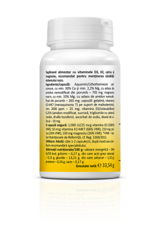VITAMINA D3+K2+Ca+Mg COMPLEX, 30 capsule, Zenyth [1]