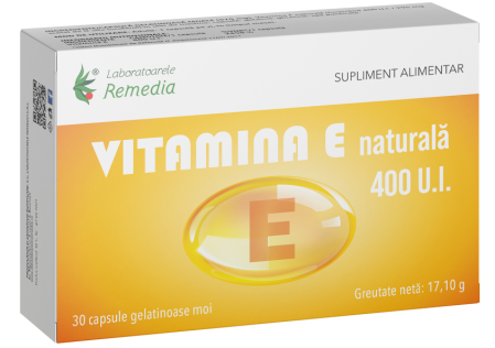 vitamine - Vitamina E, 400 U.I, 30 capsule moi, Remedia la Nana Plafar