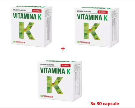 VITAMINA K pentru ARTICULATII, 30 capsule, Parapharm [1]