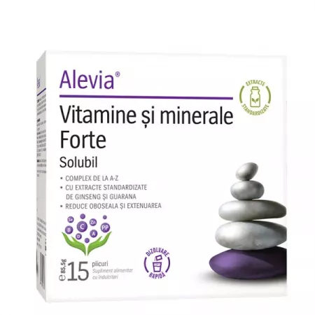 Vitamine si minerale Forte, 15 plicuri, Alevia, NANA PLAFAR
