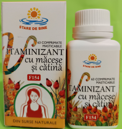 VITAMINIZANT MACESE si CATINA F154, 63 capsule, Fares la Nana Plafar