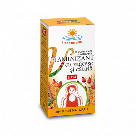 tonice - VITAMINIZANT MACESE si CATINA F154, 63 capsule, Fares la Nana Plafar