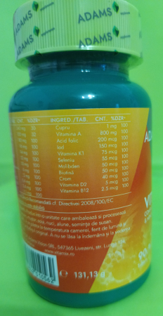 VITAMIX 90 capsule Adams Supplements la Nana Plafar [3]