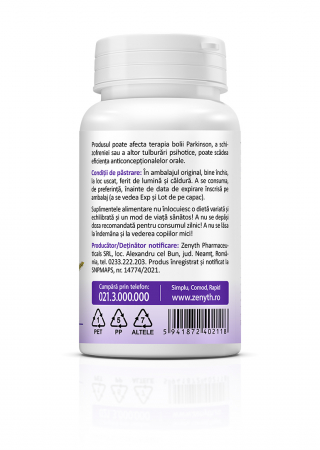 VITEX AGNUS CASTUS 225 mg ECHILIBRU HORMONAL FEMININ, 30 capsule vegetale, Zenyth [2]
