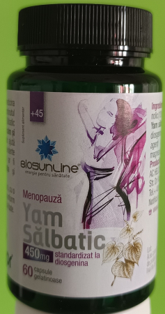 YAM SALBATIC 450 mg – solutia in menopauza, 60 capsule, BioSunLine Helcor