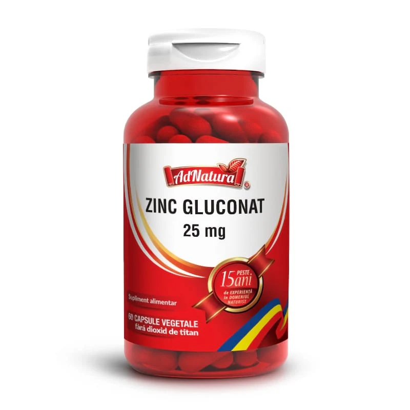 ZINC GLUCONAT 25mg, AdNatura la Nana Plafar [1]