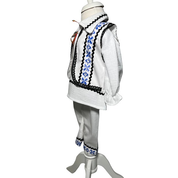 Costum popular baieti cu vesta, 4 piese [5]