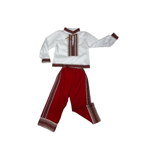 Costum popular pentru baieti, rosu [4]