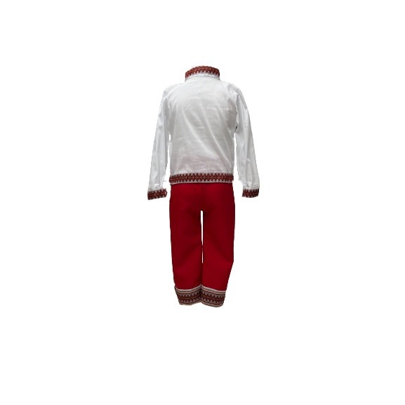 Costum popular pentru baieti, rosu [2]