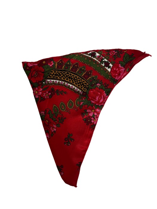 Costum traditional fete cu vesta, alb/rosu, 5 piese [4]