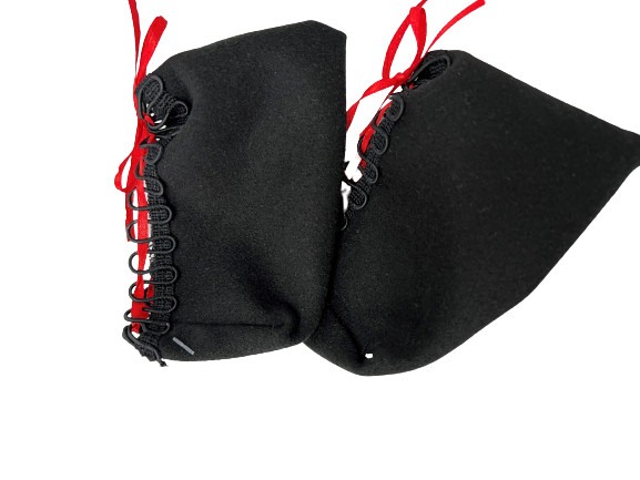 Costum traditional fete premium, negru/rosu/alb, 6 piese [3]