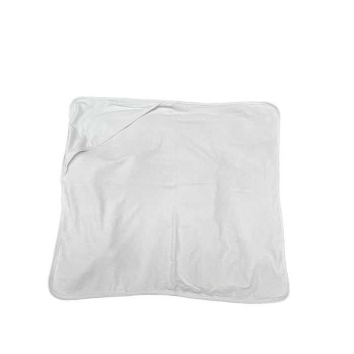 Prosop bebe din bumbac cu gluga 85x85 cm, alb [3]
