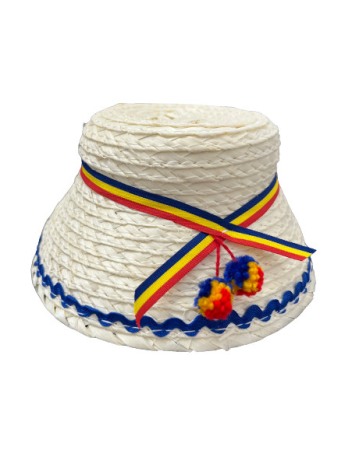 Accesorii botez - Clop traditional pentru copii, crem-albastru