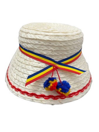 Accesorii botez - Clop traditional pentru copii, crem-rosu
