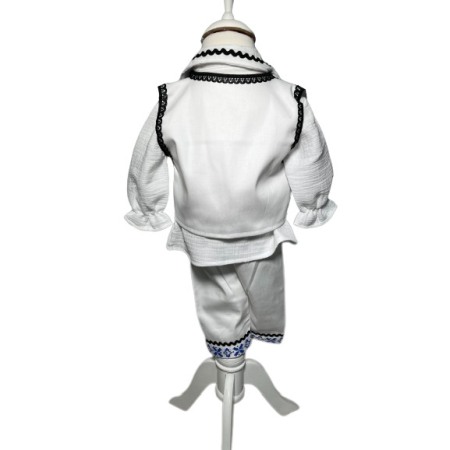 Costum popular baieti cu vesta, 4 piese [5]