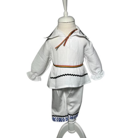 Costum popular baieti cu vesta, 4 piese [2]