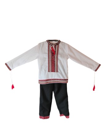Costume populare copii - Costum popular pentru baieti, alb-negru