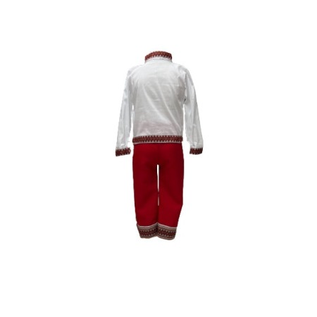 Costum popular pentru baieti, rosu [1]