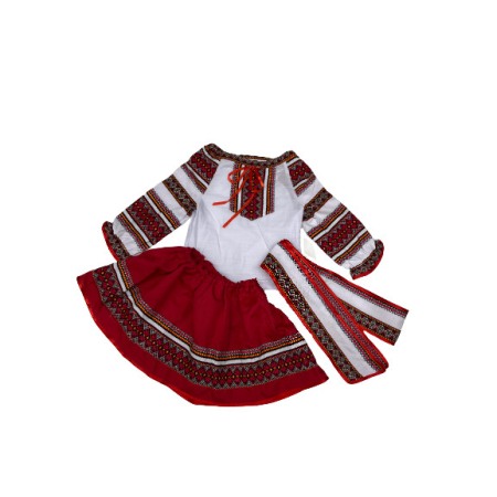 Costum popular pentru fete, rosu [3]