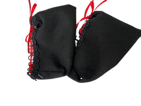 Costum traditional fete premium, negru/rosu/alb, 6 piese [2]