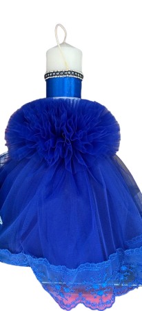 Lumanare botez cu ingeras, culoare albastru inchis, pentru baieti, 35CM [1]
